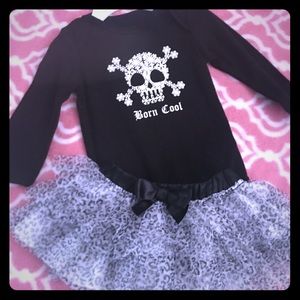 FadedGlory 3-6m ☠️BORN COOL❄️ Onesie Only